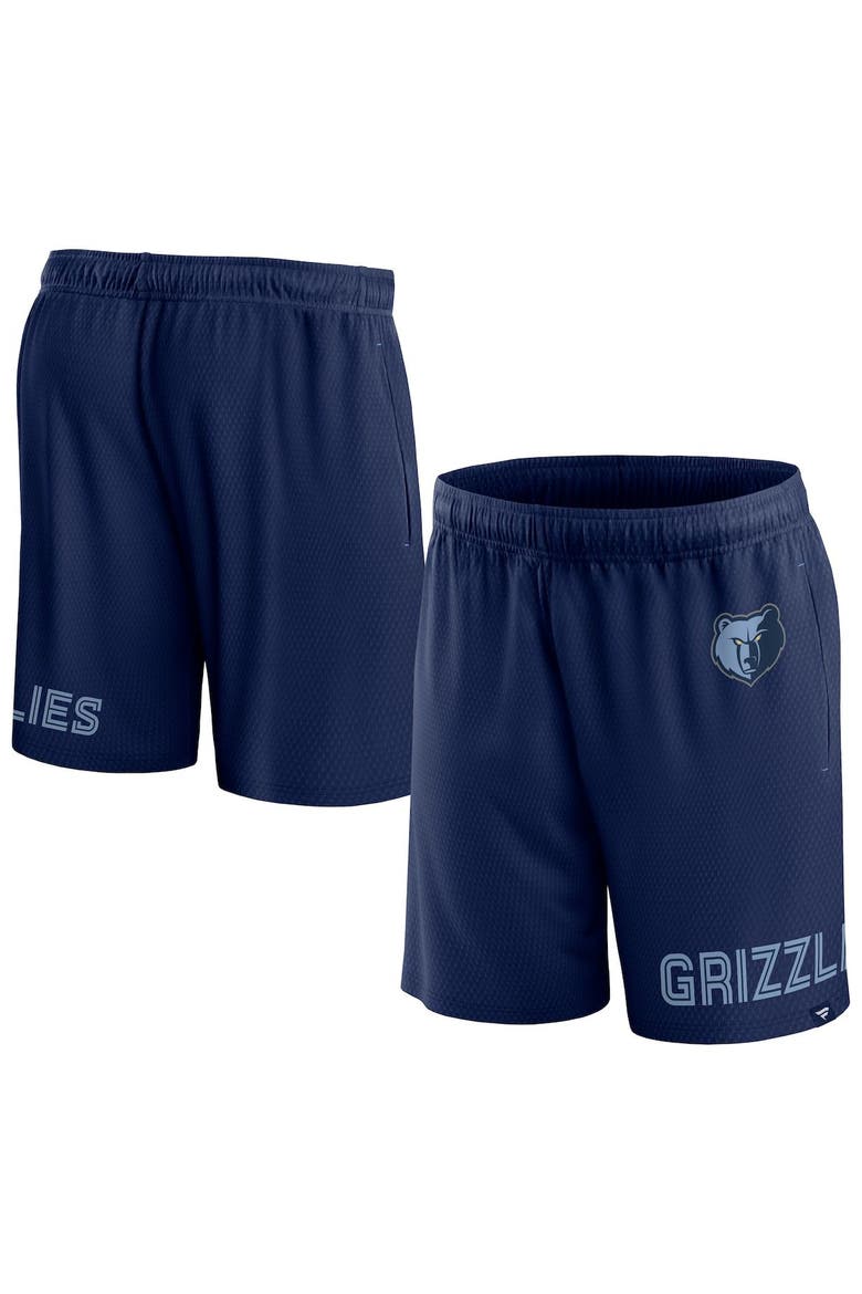 Men's Fanatics Branded Navy Memphis Grizzlies Free Throw Mesh Shorts, Main, color, Navy