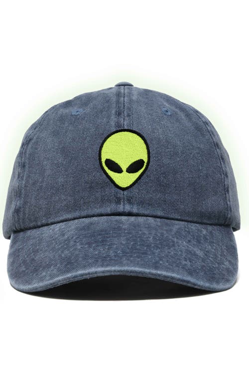Dalix Alien Dad Cap In Washed Navy Blue