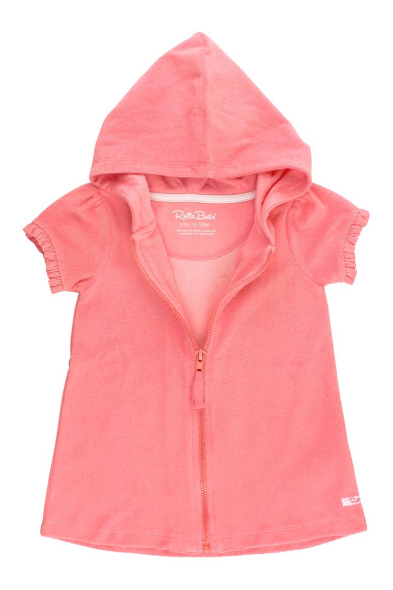 Terry Cloth Swim Cover-Up, Alternate, color, BUBBLEGUM PINK