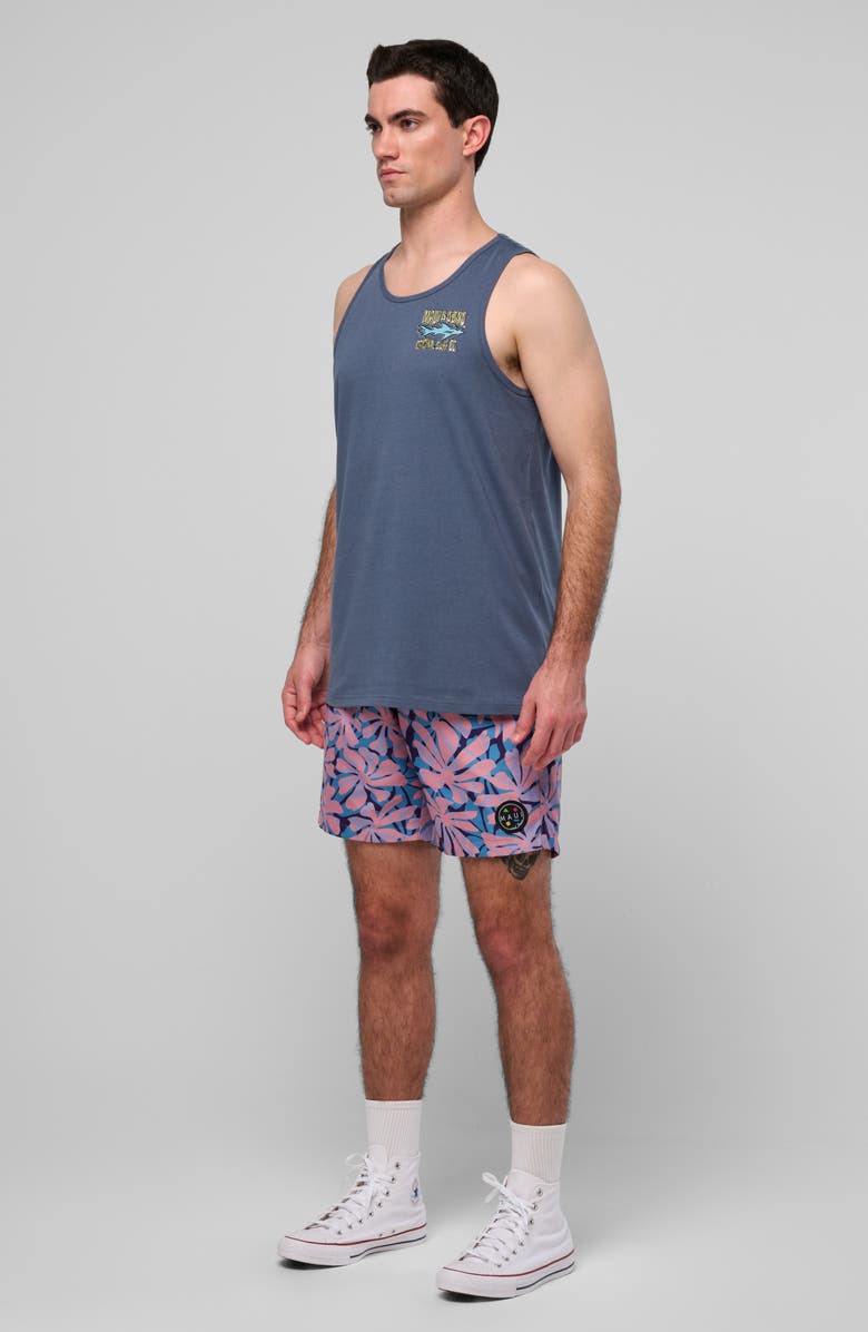 Maui & Sons Biting Edge Graphic Tank, Alternate, color, Indigo