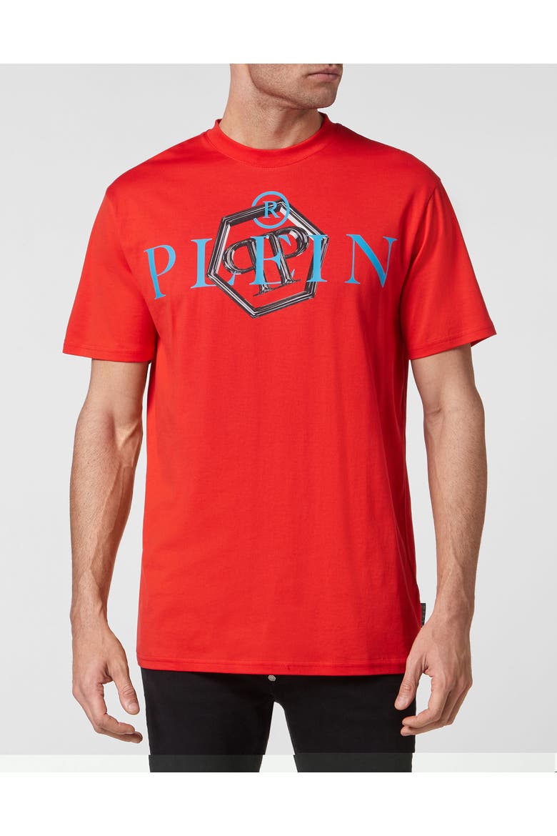 T-Shirt Round Neck Ss Philipp Plein Tm Men, Main, color, red