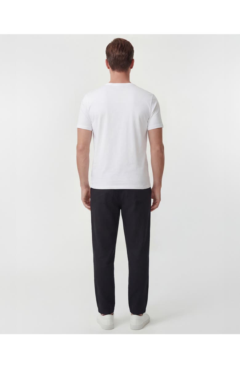 Lords of Harlech Solid Linen Drawstring Pant, Alternate, color, Black