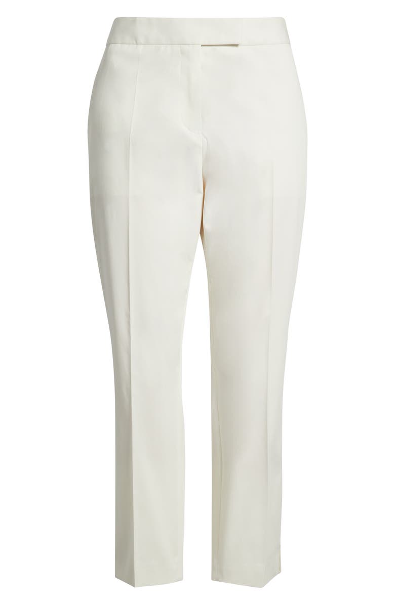 BOSS Tapria Stretch Cotton Crop Pants, Alternate, color, Soft Cream