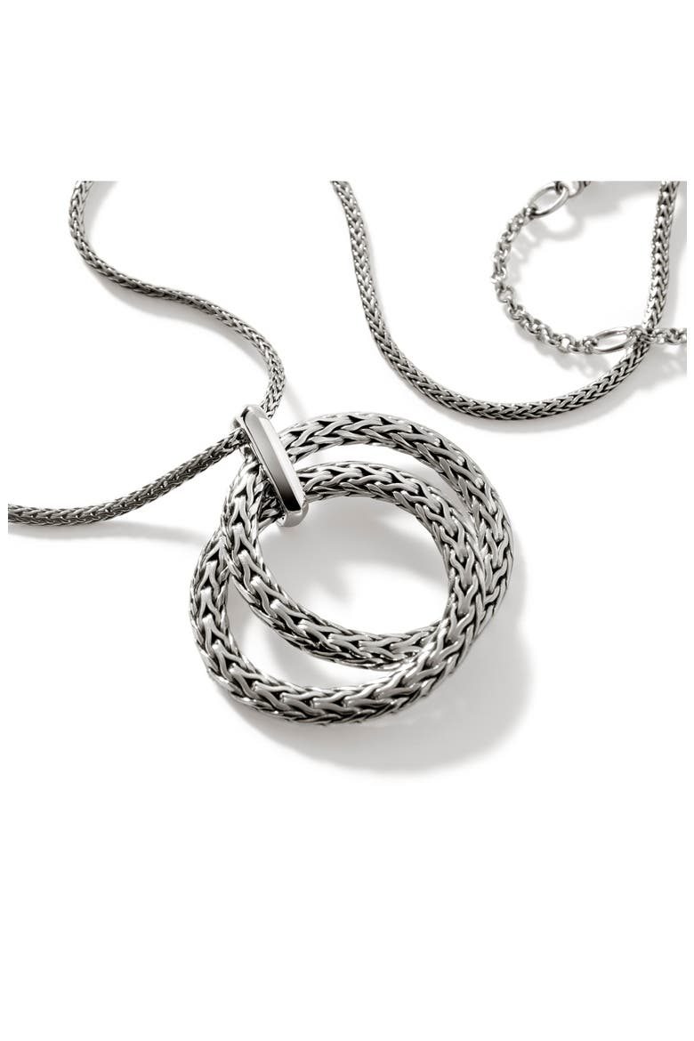 Soft Chain Pendant Necklace, Silver, 1.8mm, Alternate, color, SILVER