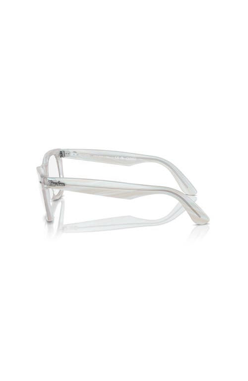 Ray Ban Ray-ban 50mm Square Optical Glasses In White