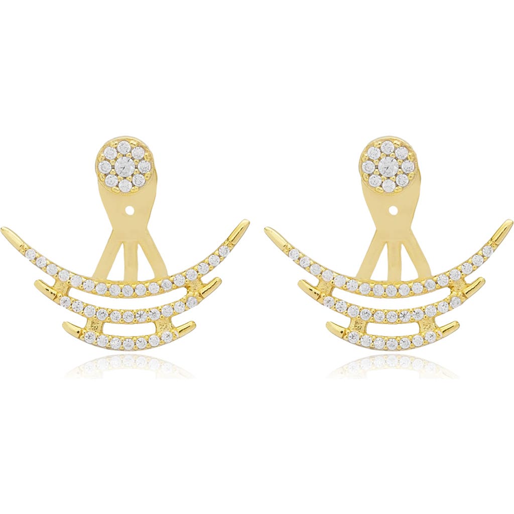 Mazin Jewels Shang Ear Jackets In Gold