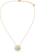 Panacea Turquoise Burst Pendant Necklace