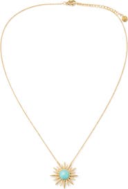 Panacea Turquoise Burst Pendant Necklace