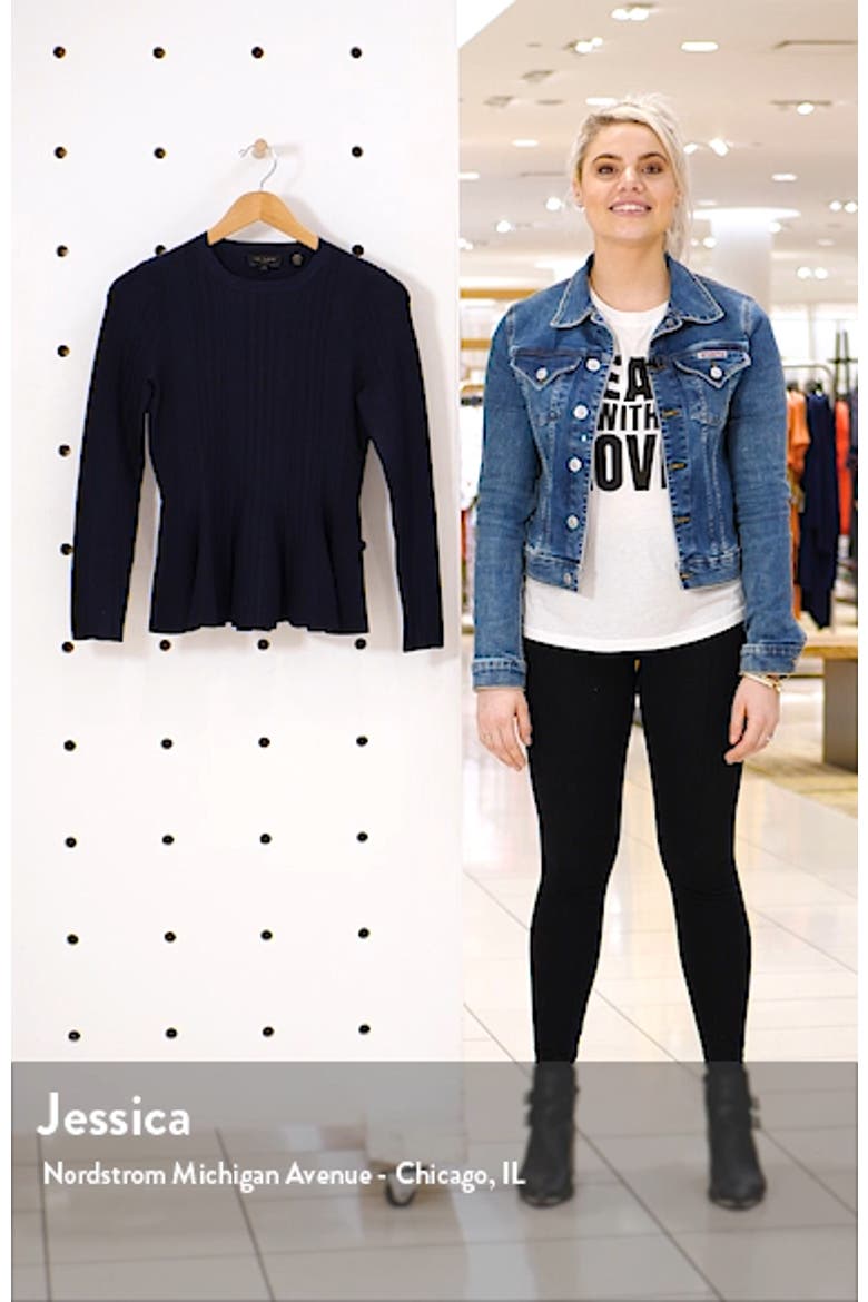 Beffi Ribbed Peplum Sweater video