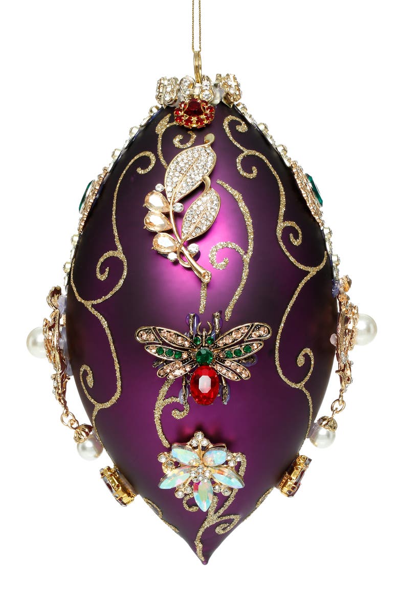 Kings Jewel Finial Ornament, Purple, Main, color, Dark Purple