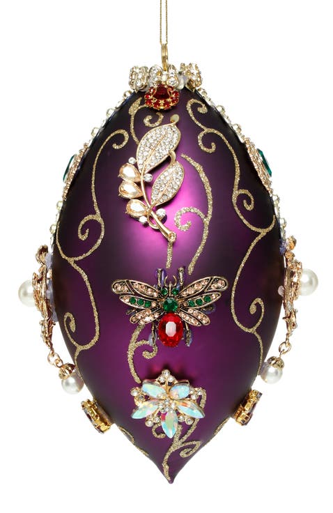 Kings Jewel Finial Ornament, Purple