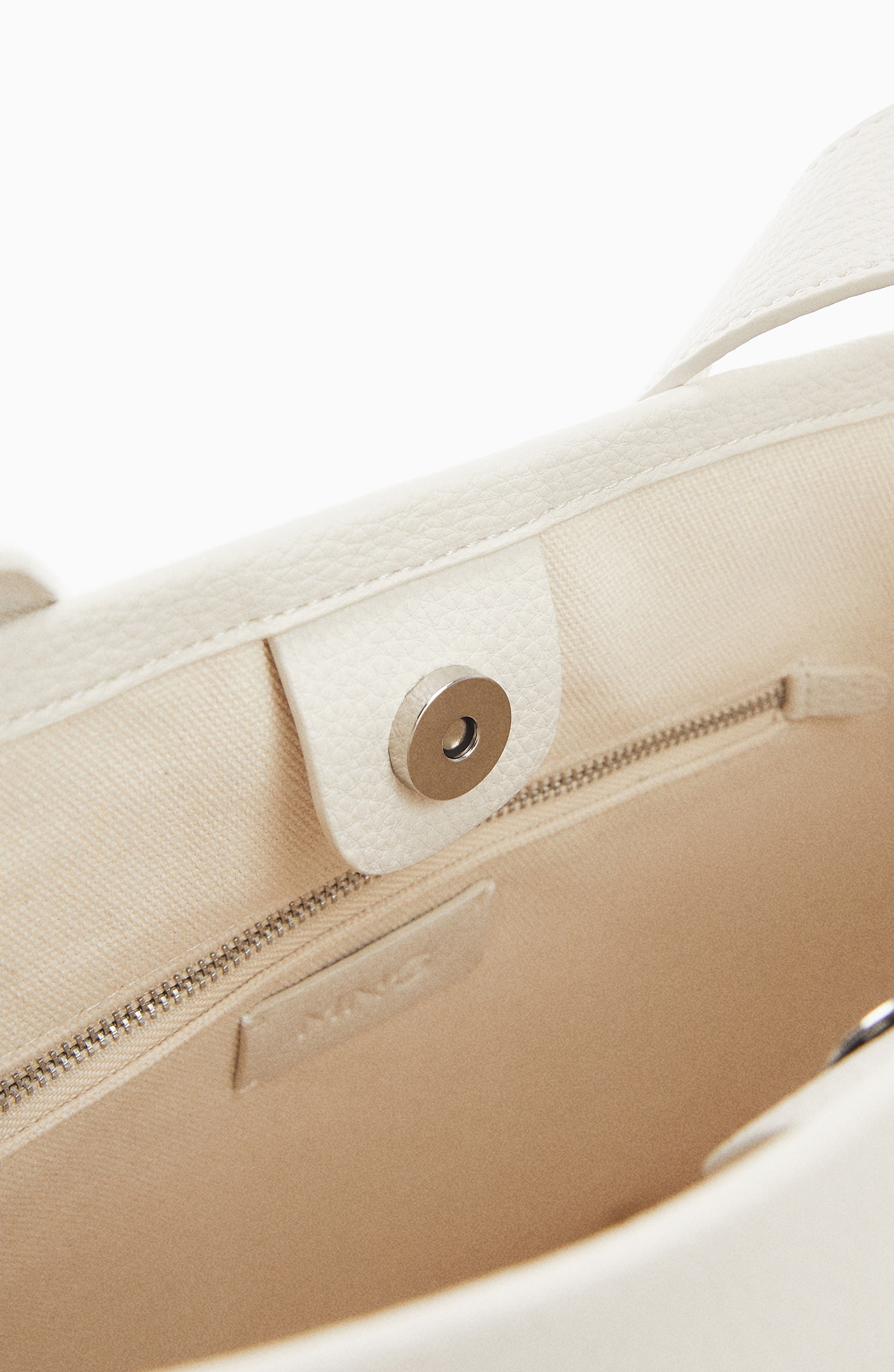 MANGO Faux Leather Bucket Bag, Alternate, color, 