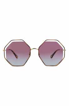 Chloé 58mm Gradient Octagon Sunglasses