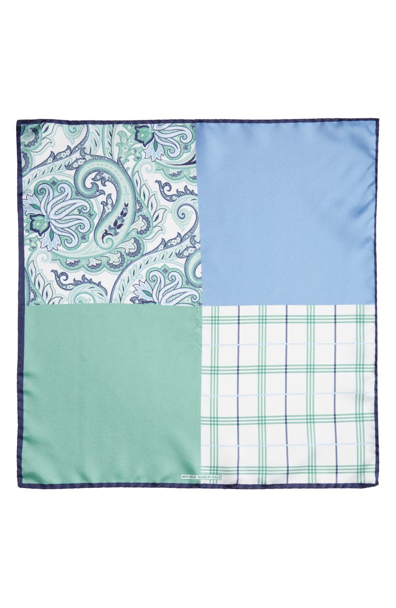 Nordstrom Patchwork Silk Pocket Square, Alternate, color,