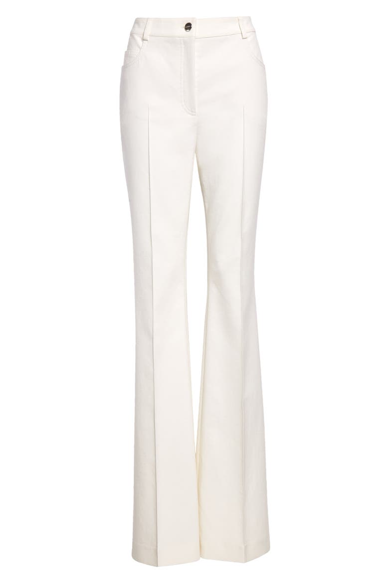 Farid High Waist Cotton & Silk Blend Pants, Alternate, color, ECRU