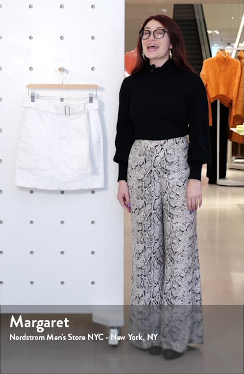Belted White Denim Skirt, sales video thumbnail