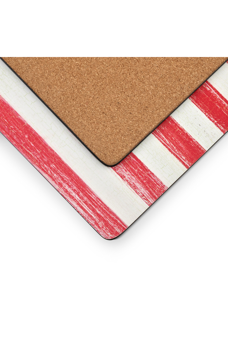American Flag Set of 4 Cork Back Placemats, Alternate, color, Multi
