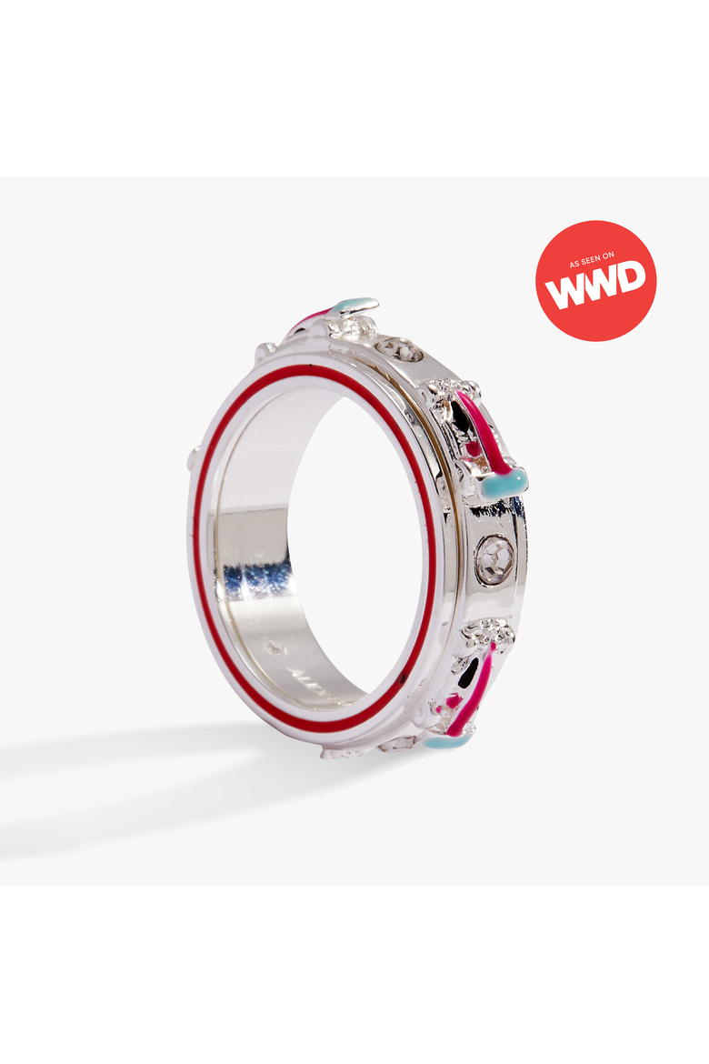 Hot Wheels Racecar Fidget Ring, Main, color, Silver