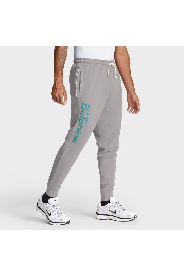 Men's Nike Gray Miami Dolphins Sideline Standard Issue Ground Game Dri-FIT Taper Pants, Alternate, color, Gray