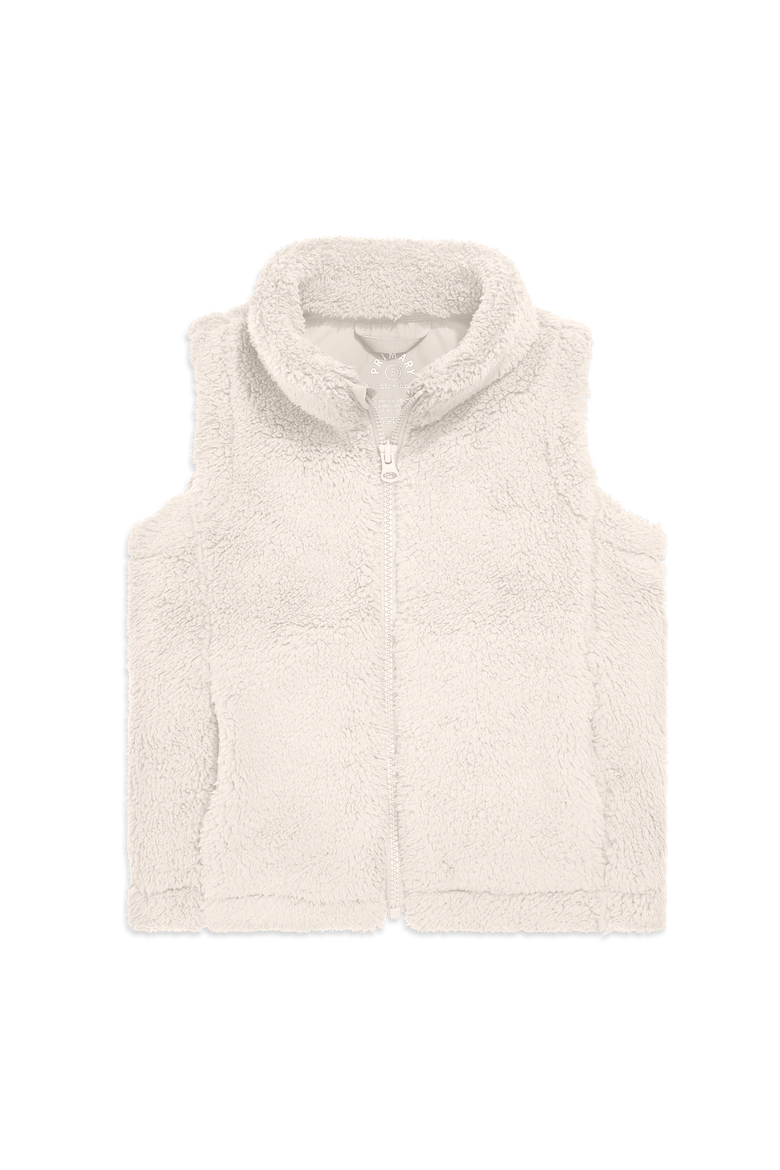 Kids Teddy Fleece Vest, Main, color, Oat