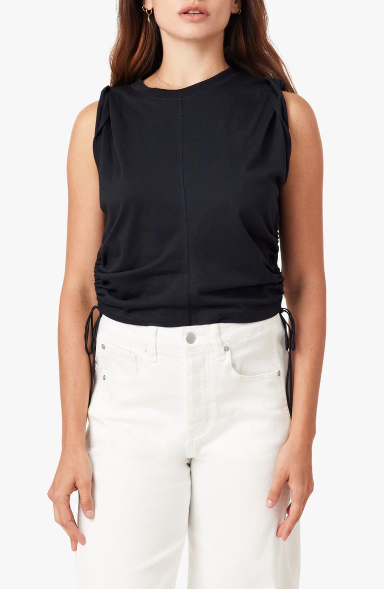 Habitual The Luna Cinched Cotton Top, Main, color, Jet Black