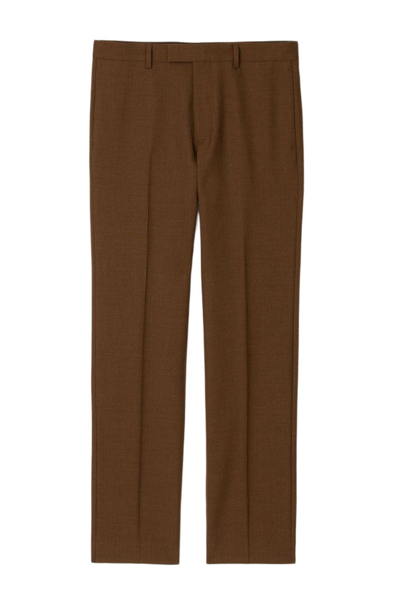 SANDRO Classic wool dress trousers, Alternate, color, Tobacco Brown