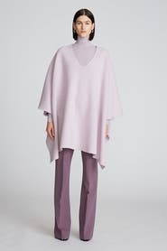 HALSTON Bridget Poncho In Boiled Wool