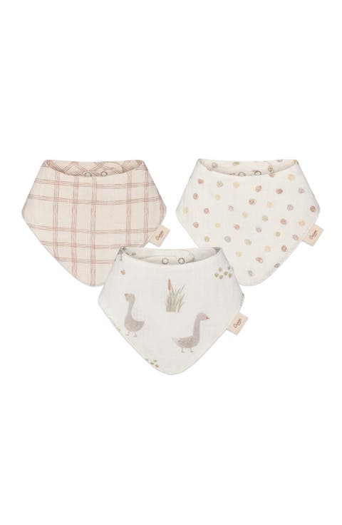 Goose Assorted 3-Pack Cotton Bibs Set (Baby)