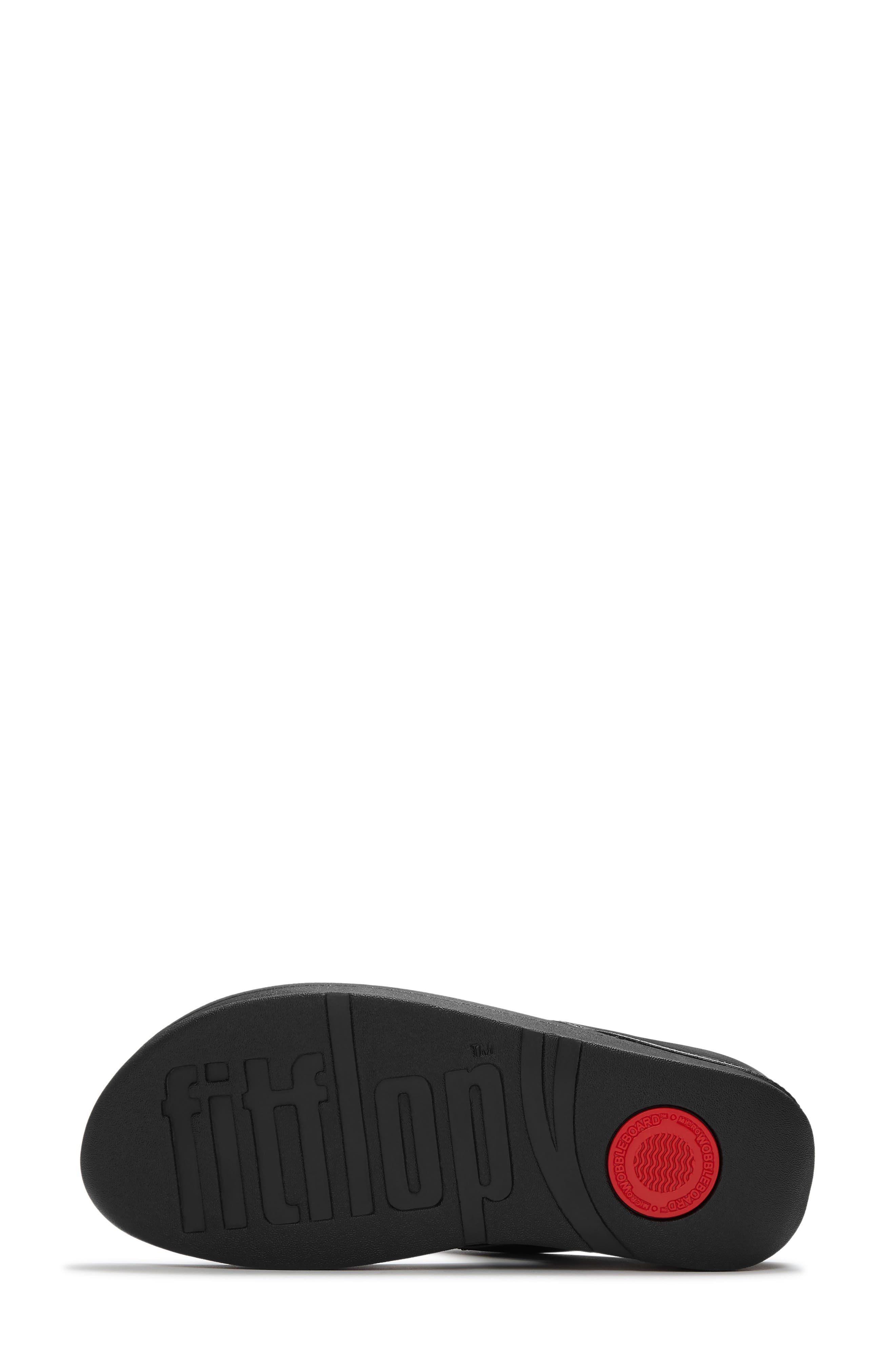 FitFlop Fino Crystal Twist T-Strap Sandal, Alternate, color, All Black