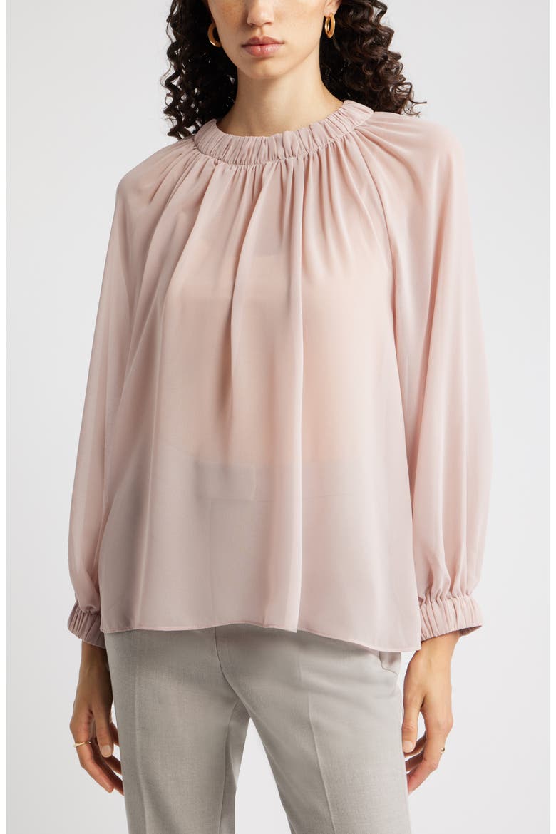 Flowy Chiffon Top, Main, color, PINK ADOBE