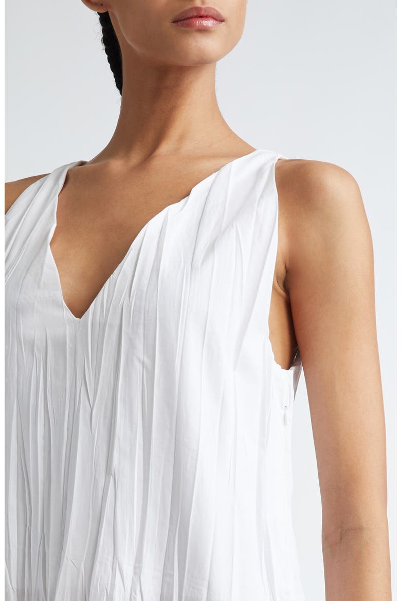 Creased Organic Cotton Shift Dress, Alternate, color, WHITE