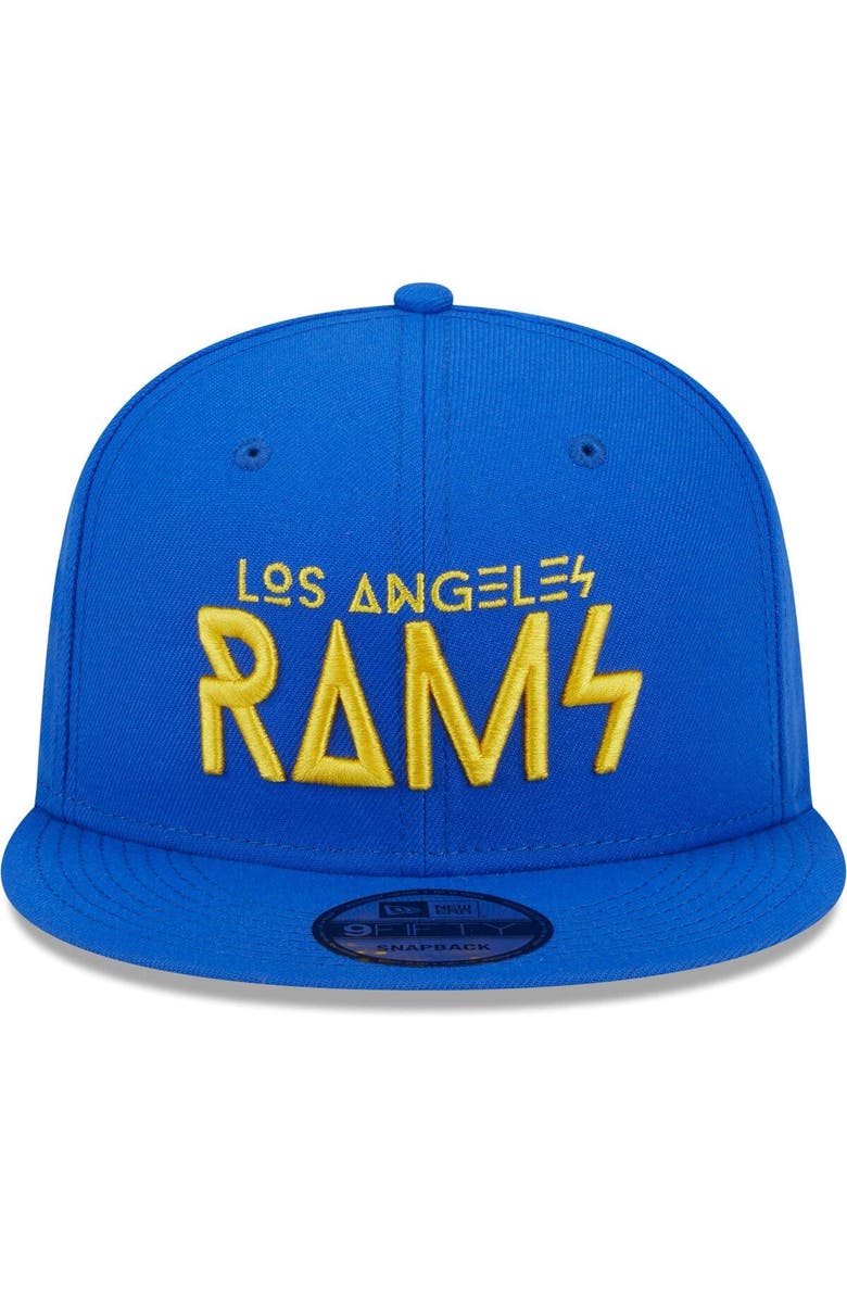 New Era Men's New Era Royal Los Angeles Rams Word 9FIFTY Snapback Hat, Alternate, color, 