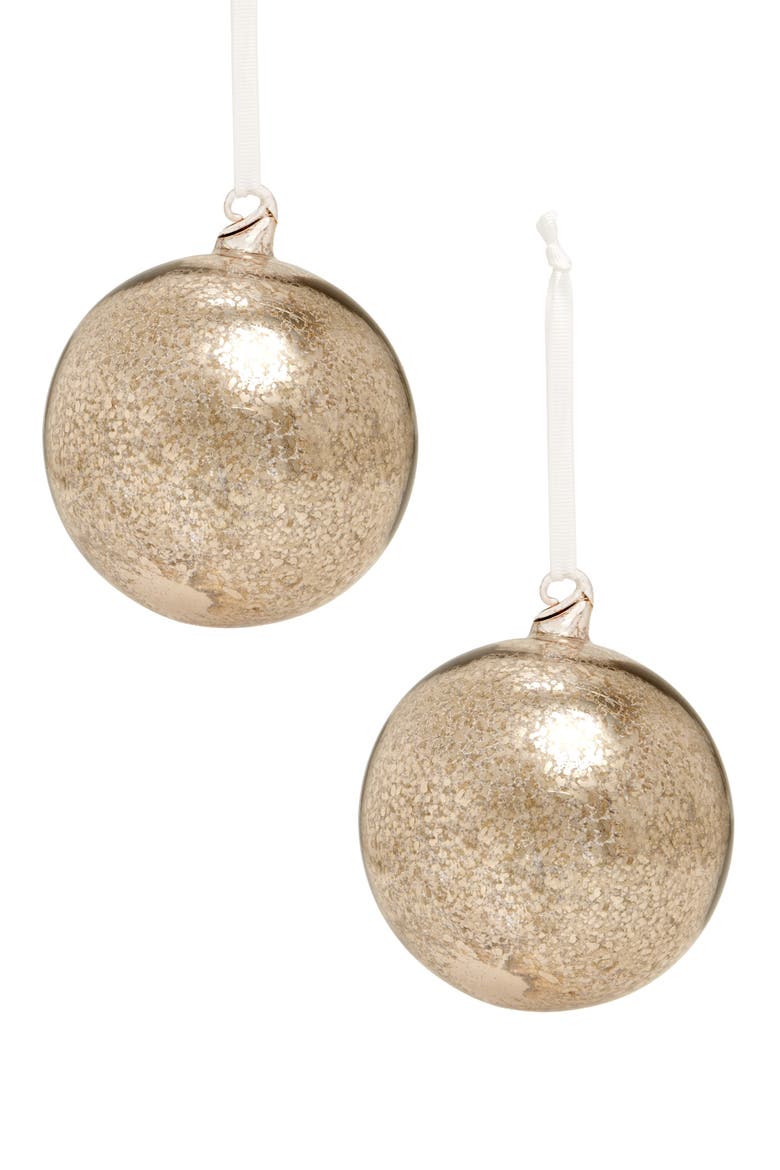 Set of 2 Mercury Glass Ornaments, Main, color, METALLIC BUBBLE