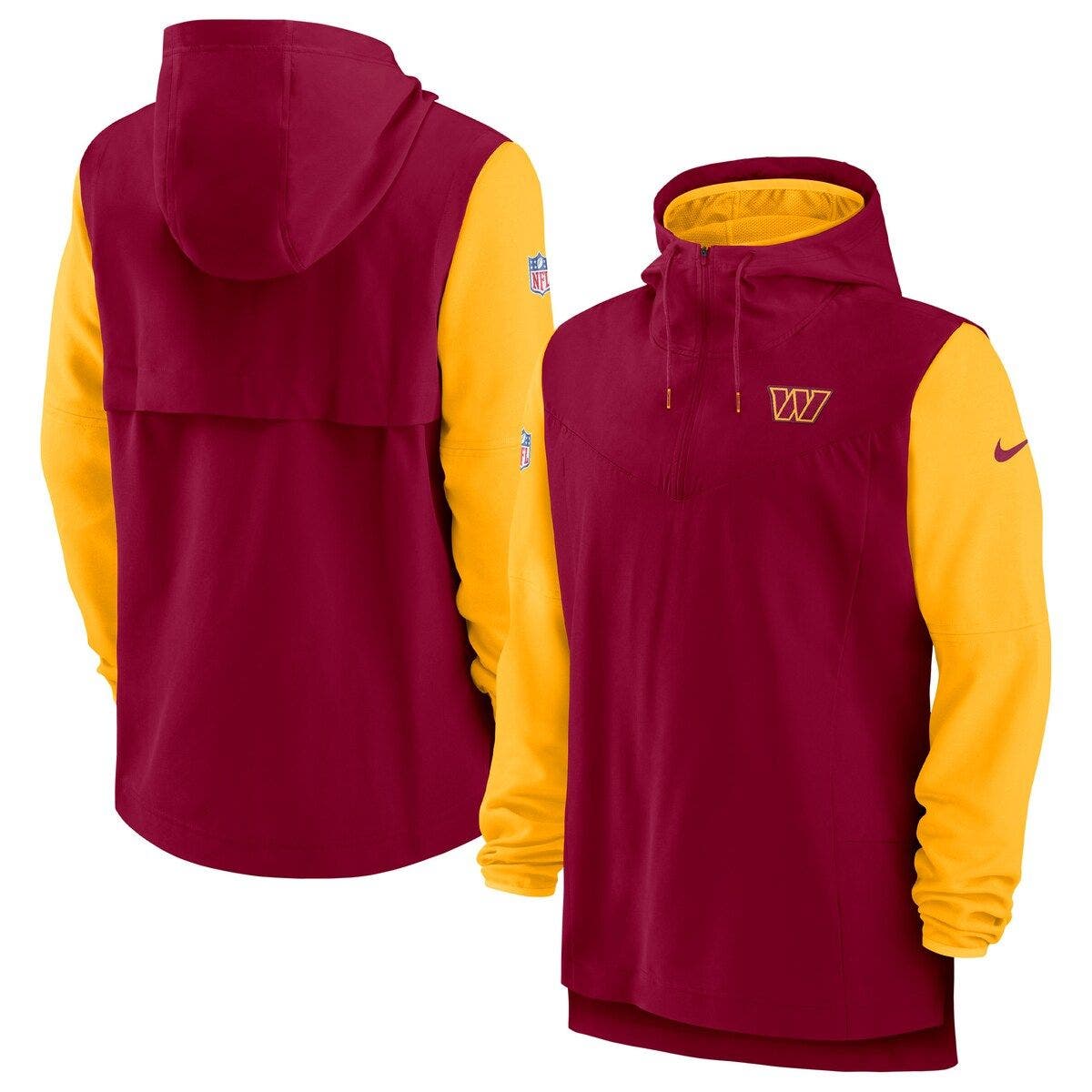 burgundy and gold nike hoodie