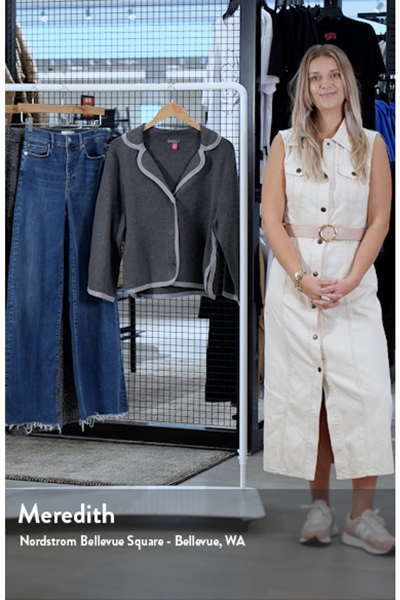 Contrast Trim Sweater Jacket video