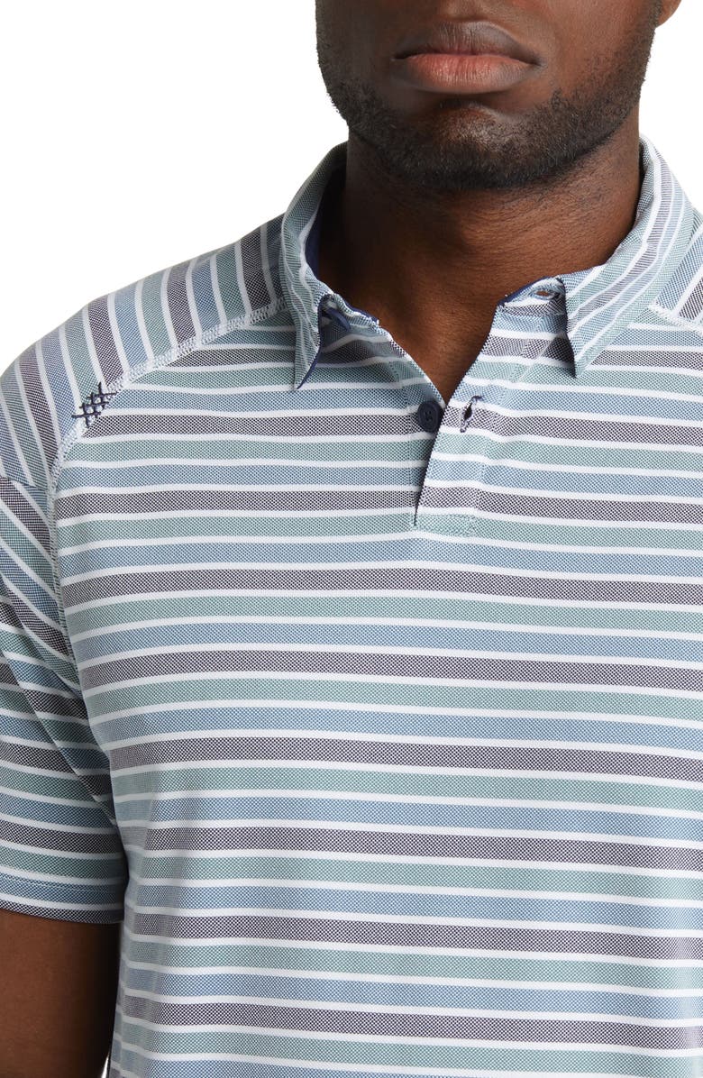 Rhone Delta Stripe Piqué Polo, Alternate, color, 