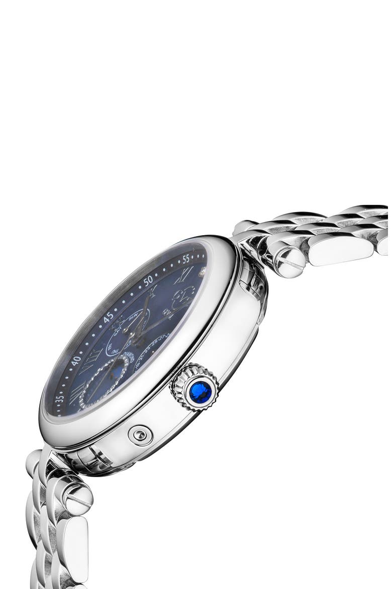 Florence Diamond Bracelet Watch, 36mm, Alternate, color, SILVER