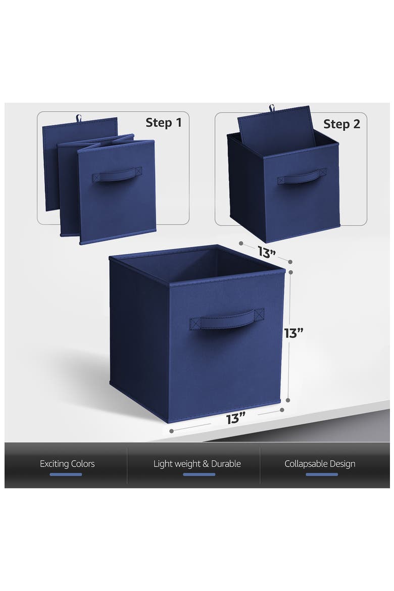 Collapsible Storage Cube, Alternate, color, BLACK