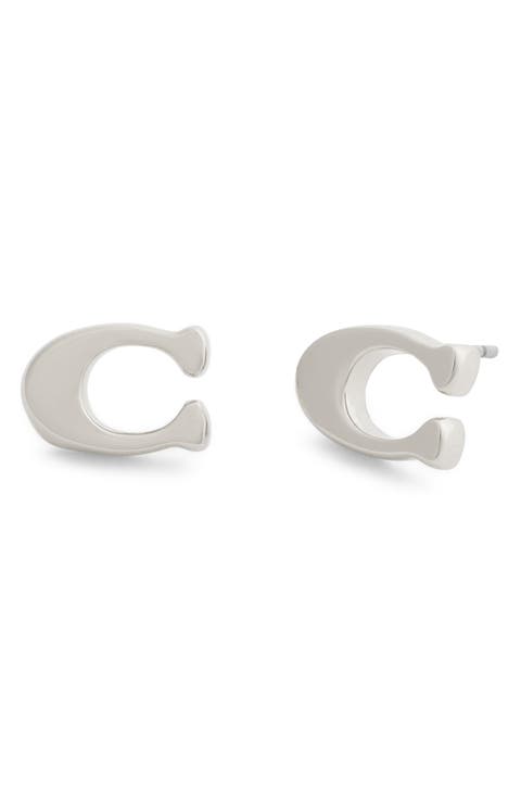 Signature C Stud Earrings