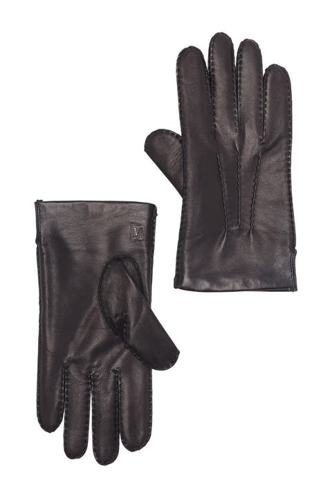 Cashmere Lined Hand Stitch Leather Gloves