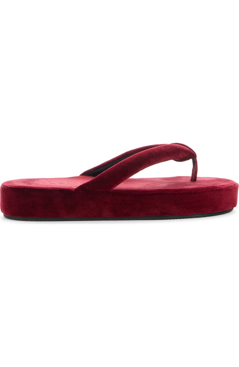 Balenciaga Jet Lag Velvet Platform Flip Flop, Alternate, color,