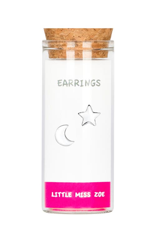 Little Miss Zoe Kids'  Moon/ Star Stud Earrings