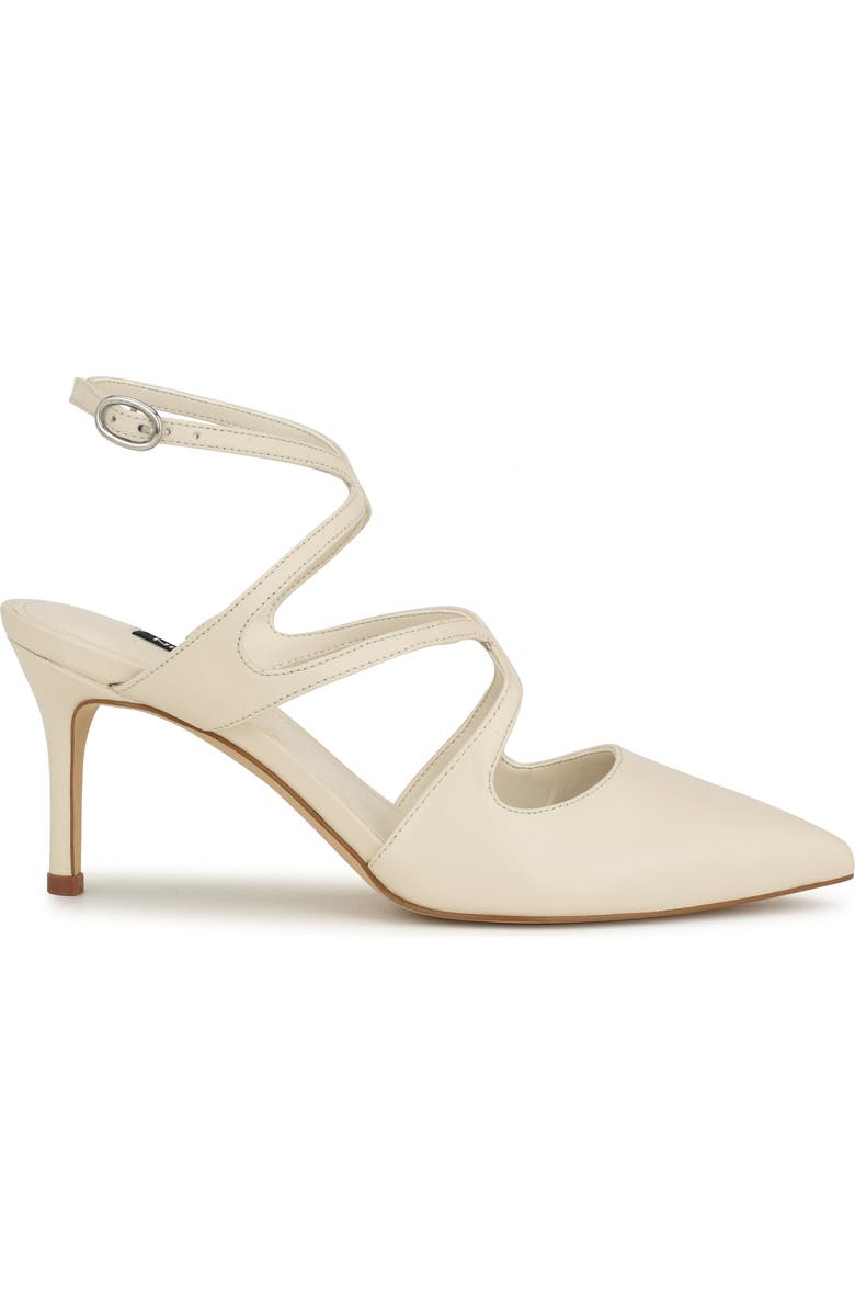 Nine West Maes Ankle Strap Pointed Toe Pump, Alternate, color, Ivory