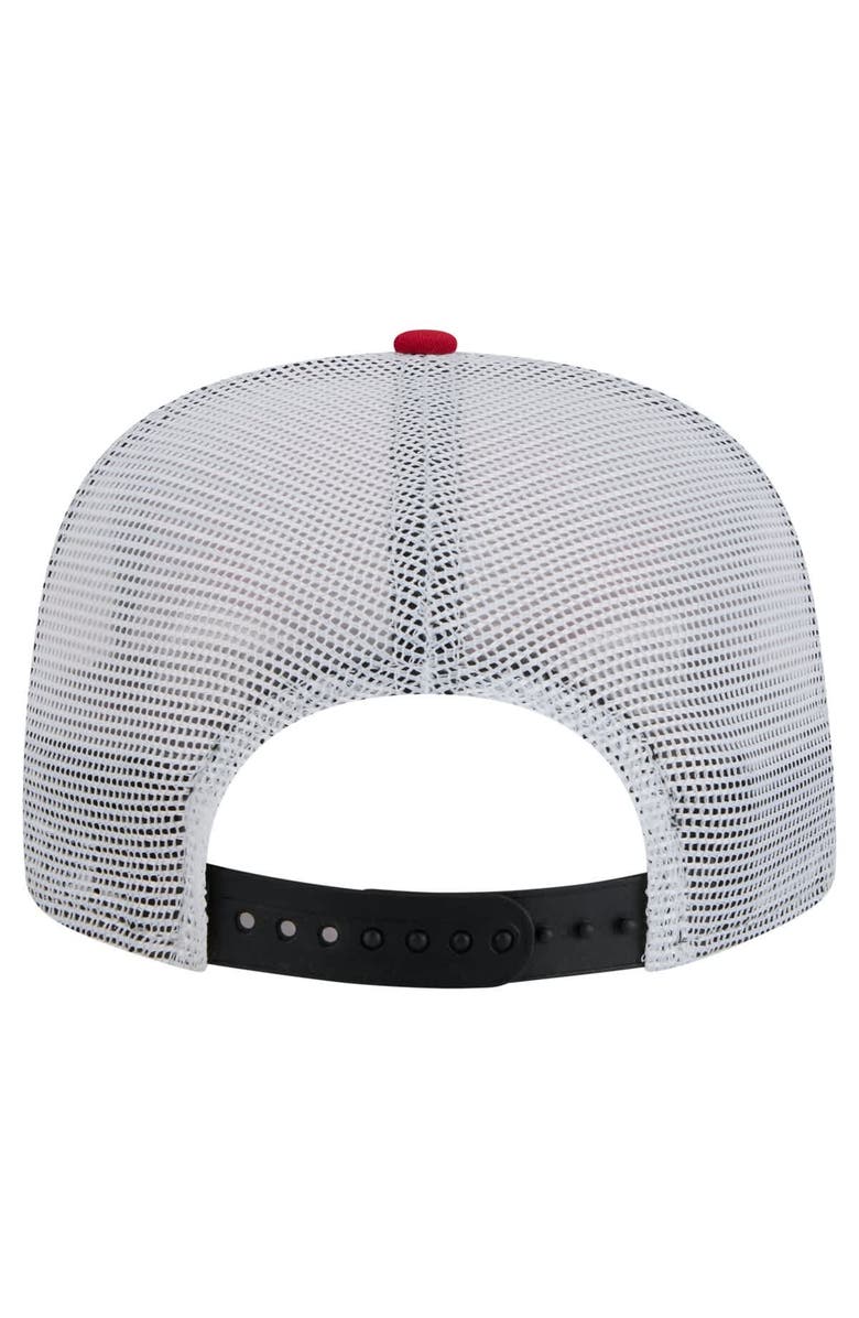 New Era Men's New Era Scarlet/Black San Francisco 49ers Throwback Dye Golfer Snapback Hat, Alternate, color, Scarlet