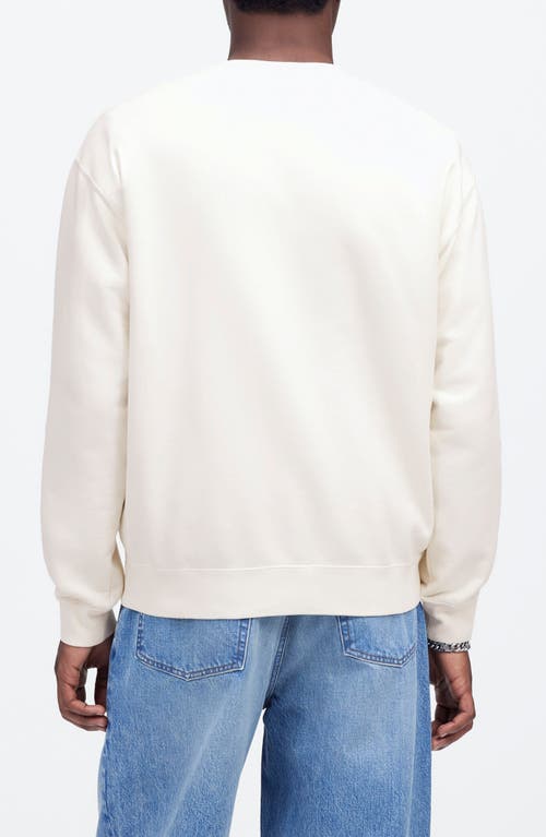 Madewell The Mccarren Midweight Crewneck Sweatshirt In Vintage Ivory