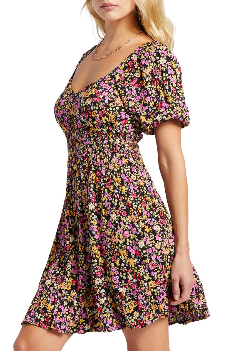 Billabong Something Pretty Floral Smocked Dress, Alternate, color,
