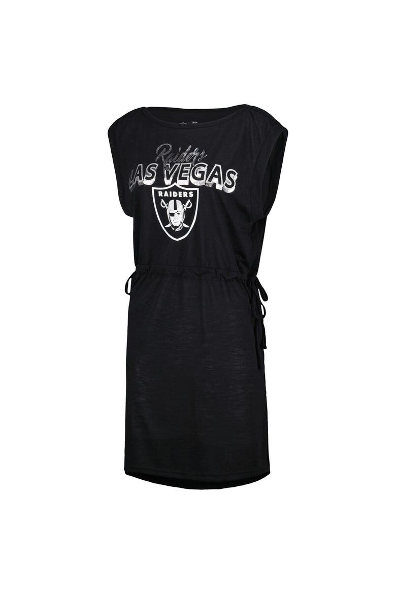 Women's G-III 4Her by Carl Banks Black Las Vegas Raiders G.O.A.T. Swimsuit Cover-Up, Alternate, color, Black