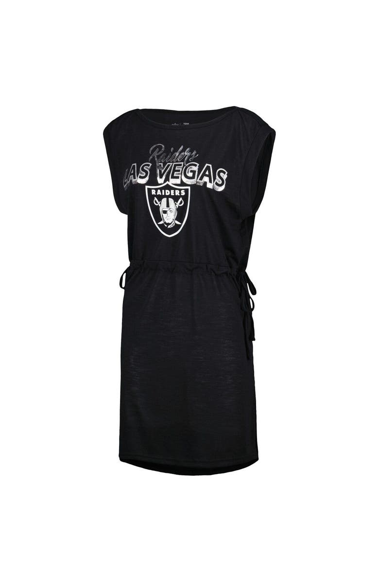 G-III 4HER BY CARL BANKS Women's G-III 4Her by Carl Banks Black Las Vegas Raiders G.O.A.T. Swimsuit Cover-Up, Alternate, color, Black