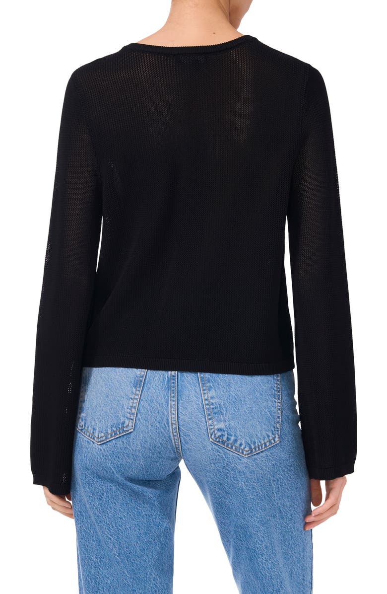 1.STATE Long Flare Sleeve Mesh Knit Top, Alternate, color,