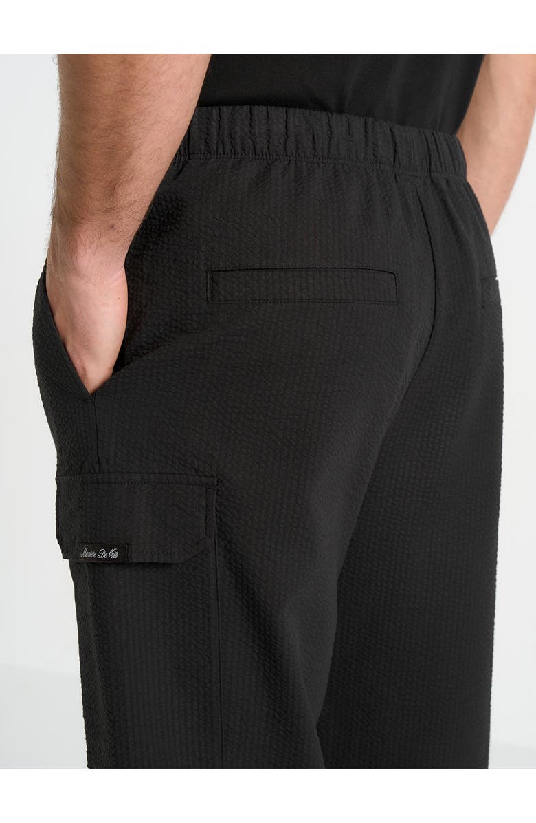 Manière De Voir Rayan Textured Cargo Trousers, Alternate, color, Black